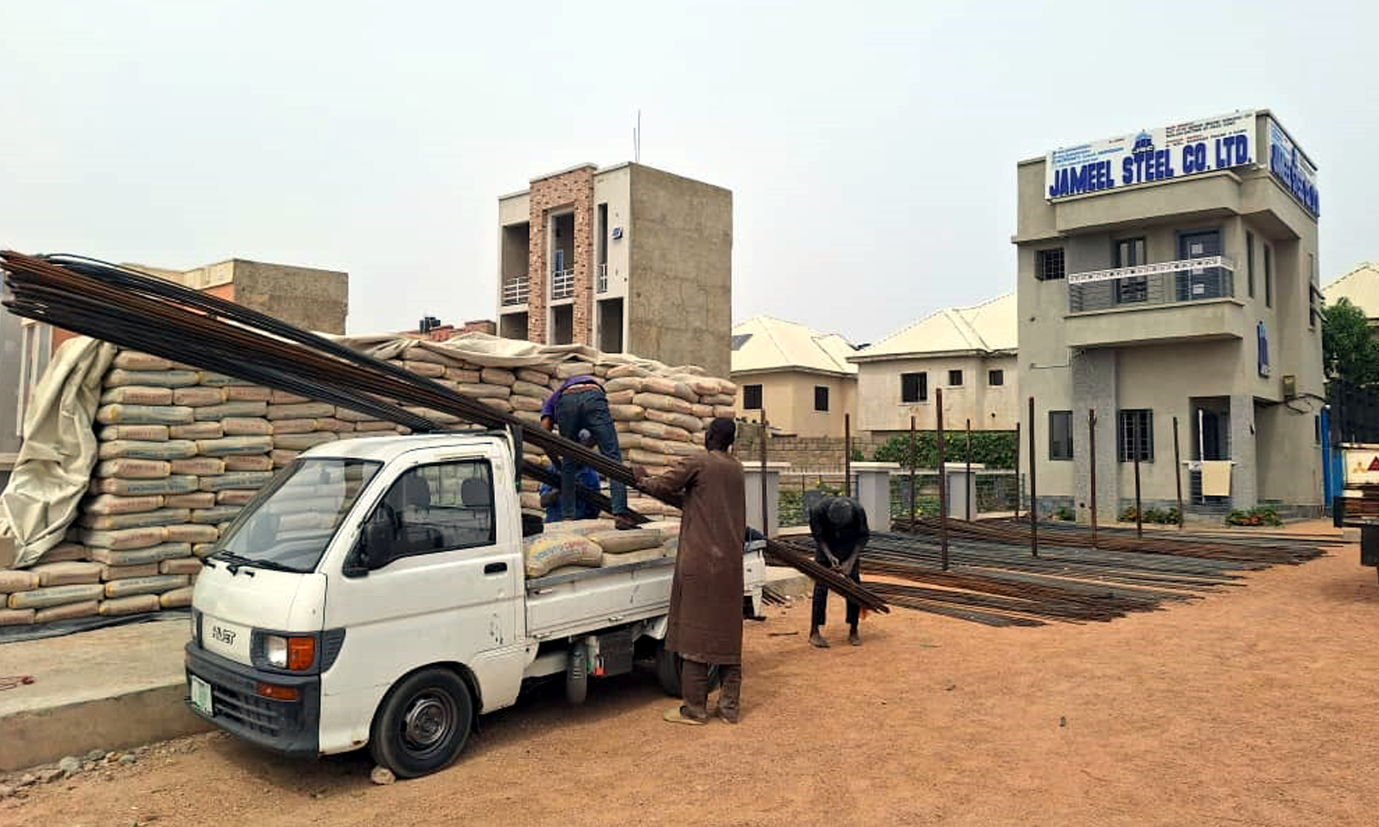 Iron rods delivery at JameelSteel headquarters